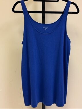 Eileen Fisher Cobalt Blue Scoop Neck Tank